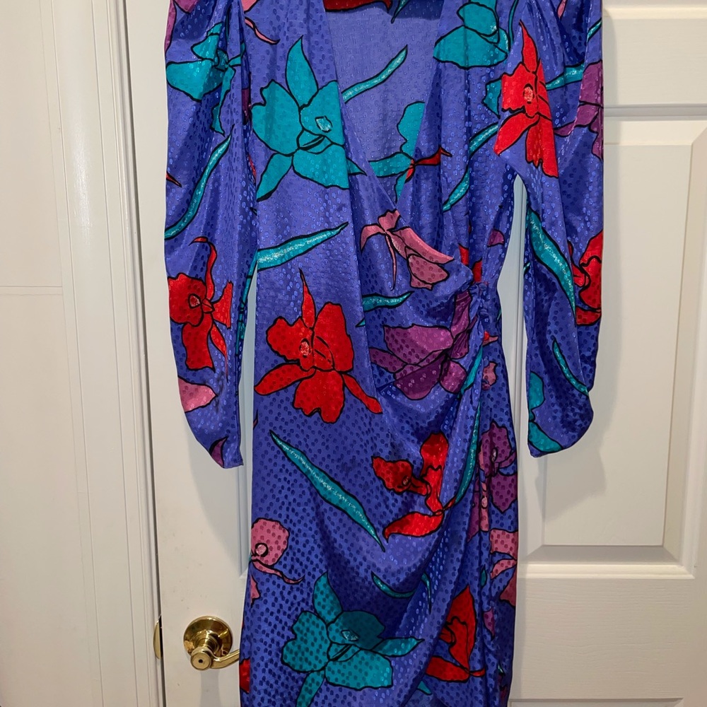 Vintage 80s floral dress super sexy - Picture 4 of 9